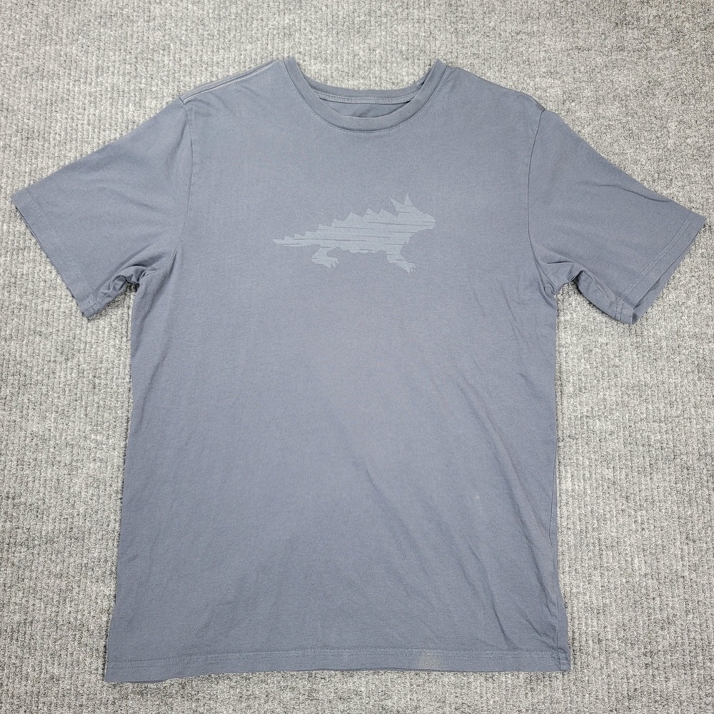 Horny Toad Organic Cotton Slingshot Toad Men's Gray Graphic T-shirt Medium